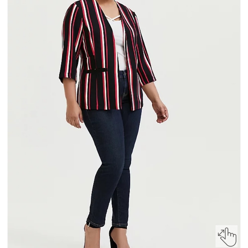 TORRID size 3 striped lightweight blazer